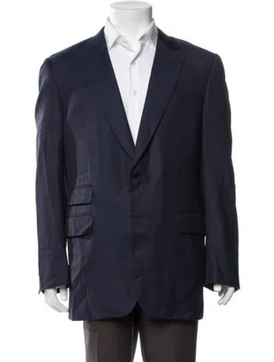 Pre-owned Canali Wool Blazer In Blue