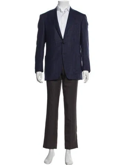 Pre-owned Canali Wool Blazer In Blue
