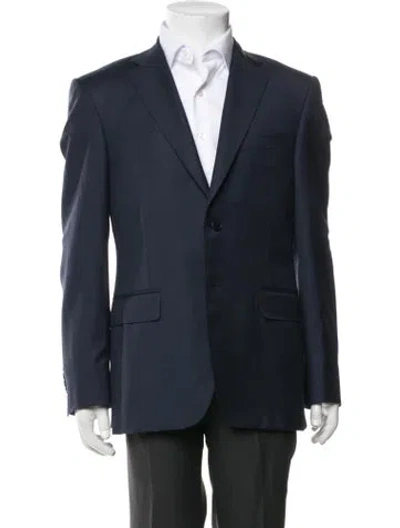 Pre-owned Canali Wool Blazer In Blue