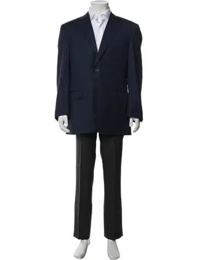 Pre-owned Canali Wool Blazer In Blue
