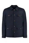 Canali Button-fastening Flap-pockets Jacket In Blue