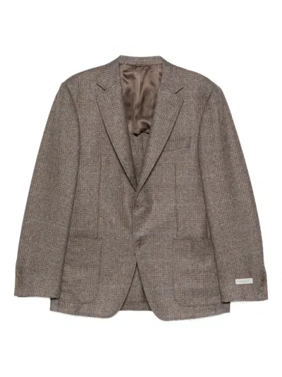 Canali Wool Blazer In Brown