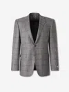 Canali Checked Single-breasted Blazer In Gray