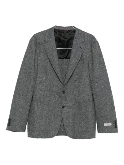 Canali Wool Blazer In Gray