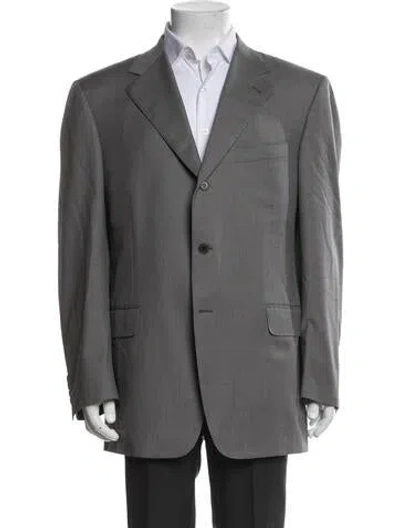 Pre-owned Canali Wool Blazer In Gray