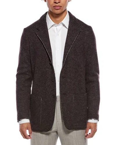 Canali Wool Blazer In Brown