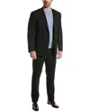 Canali Wool-blend Suit With Flat Front Pant In Blue