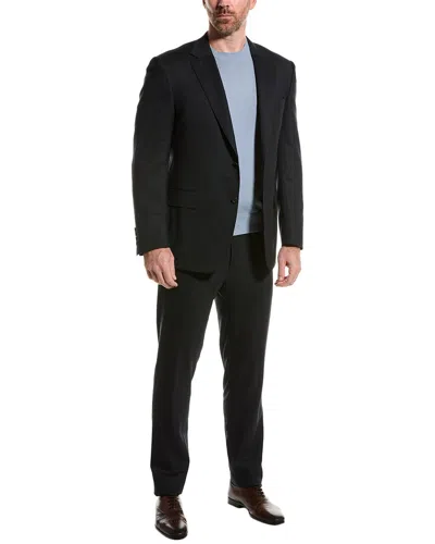CANALI WOOL-BLEND SUIT WITH FLAT FRONT PANT