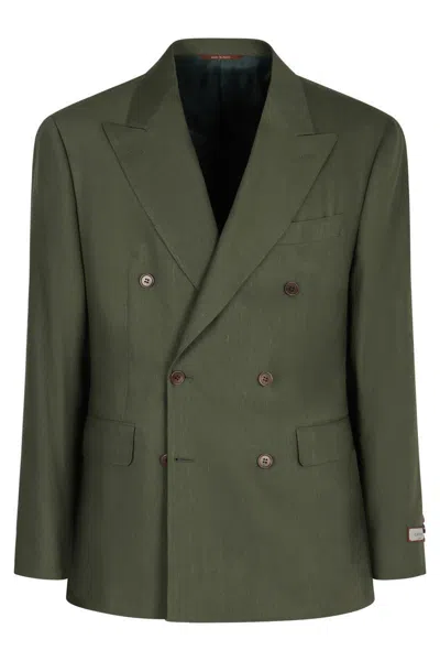Canali Wool Blend Two-piece Suit In Green