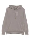Canali Wool-blended Hoodie In Brown