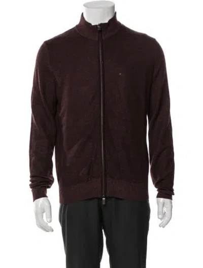 Pre-owned Canali Wool Bomber Jacket In Brown