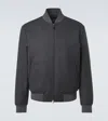 Canali Wool Bomber Jacket In Gray