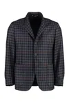 Canali Wool-cashmere Blend Two-button Blazer In Grey