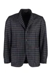 Canali Wool-cashmere Blend Two-button Blazer In Grey