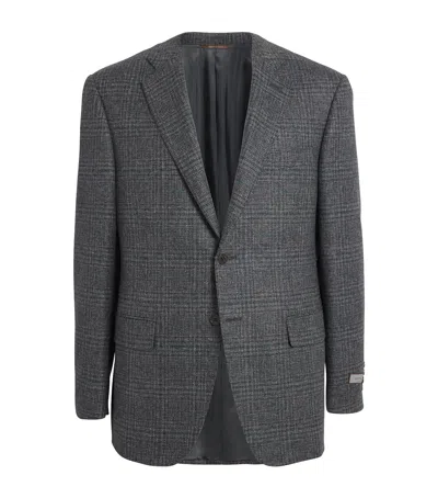 CANALI WOOL CHECK BLAZER