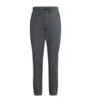 Canali Tapered Wool-flannel Drawstring Trousers In Gray