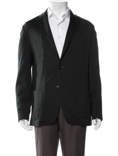 Pre-owned Canali Wool Coat In Black