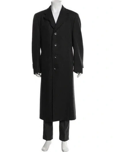 Pre-owned Canali Wool Coat In Black