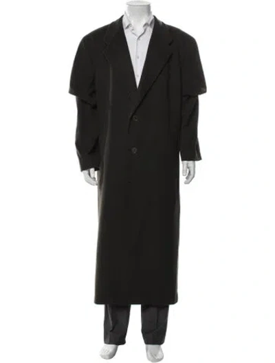 Pre-owned Canali Wool Coat In Black