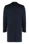 Canali Wool Coat In Blue