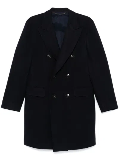Canali Wool Coat In Blue
