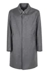 Canali Wool Coat In Gray