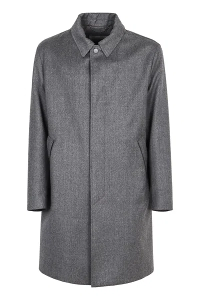 Canali Wool Coat In Gray