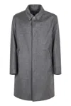 Canali Wool Coat In Gray