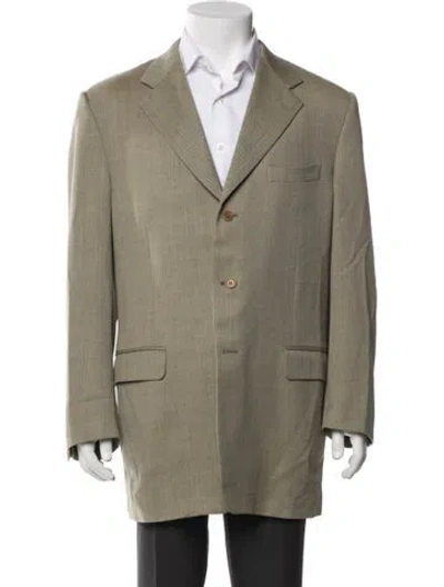 Pre-owned Canali Wool Coat In Neutral