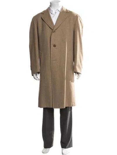 Pre-owned Canali Wool Coat In Neutrals