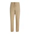 Canali Wool Drawstring Straight Trousers In Brown