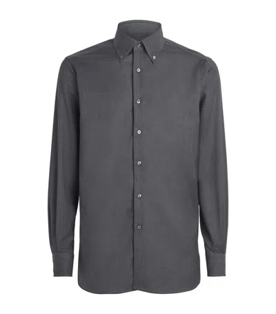 Canali Wool Drawstring Trousers In Gray