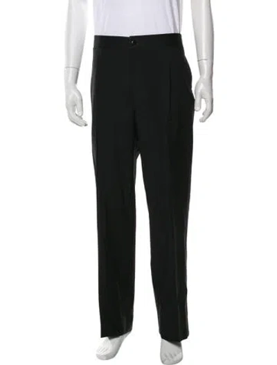 Pre-owned Canali Wool Dress Pants In Black
