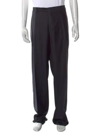 Pre-owned Canali Wool Dress Pants In Black