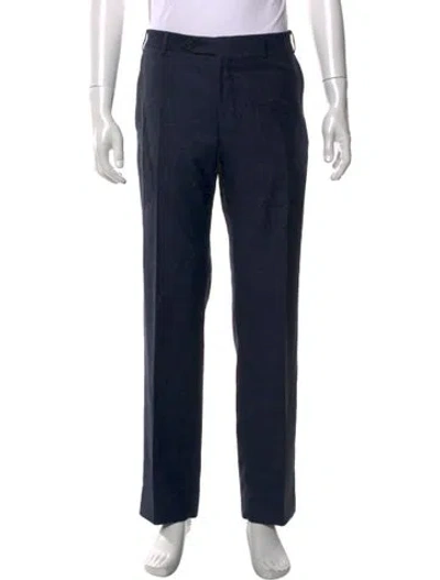Pre-owned Canali Wool Dress Pants In Blue