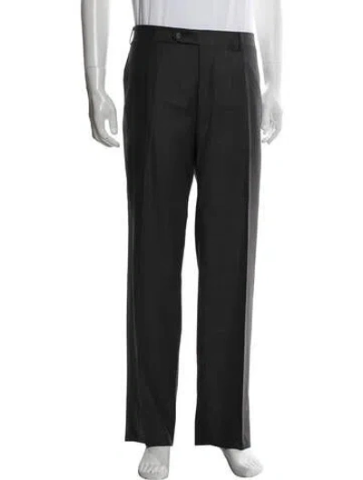 Pre-owned Canali Wool Dress Pants In Grey
