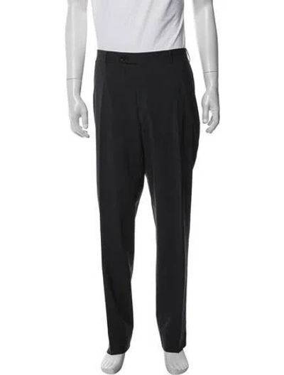 Pre-owned Canali Wool Dress Pants In Grey