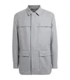 Canali Wool Field Jacket In Grey