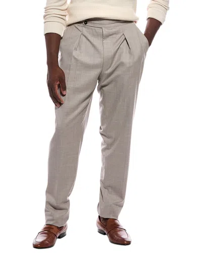 Canali Wool Formal Pant In Brown