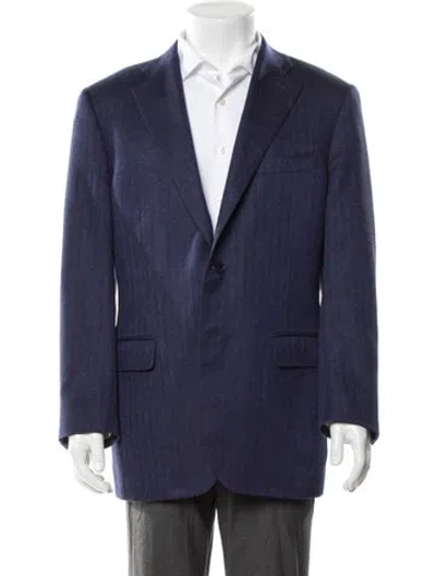Pre-owned Canali Wool Jacket In Blue