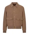Canali Wool Blouson In Brown