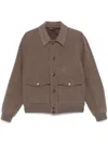 Canali Wool Blouson In Brown