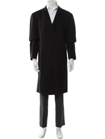 Pre-owned Canali Wool Overcoat In Black