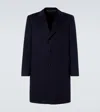 Canali Wool Overcoat In Blue