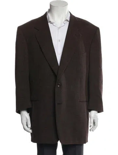 Pre-owned Canali Wool Overcoat In Brown