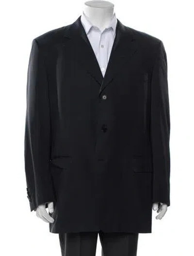 Pre-owned Canali Wool Overcoat In Gray