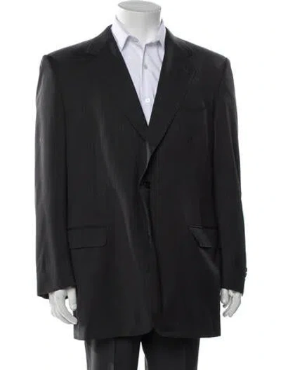 Pre-owned Canali Wool Overcoat In Gray