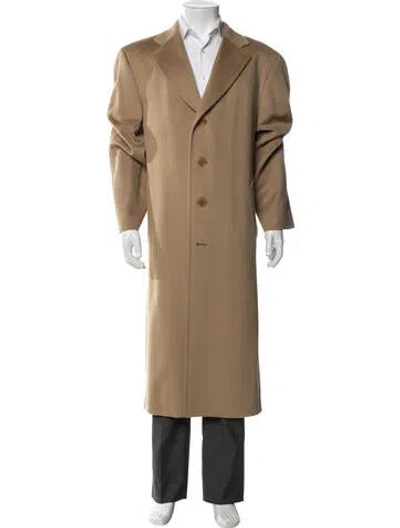 Pre-owned Canali Wool Overcoat In Neutral