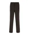 Canali Dark Brown Wool Pant In Brown