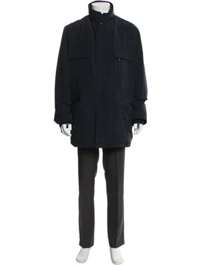 Pre-owned Canali Wool Parka In Black